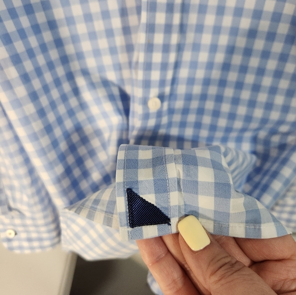 Untuckit Blue Checkered Men's Shirt, Size XXXL - Picture 3 of 7